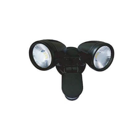 Luminex 2HS 20W Twin Head Spotlight With Sensor IP54 5000K